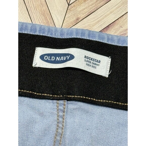 Old Navy Light Wash Super Skinny Jeans 24 Women's Pull On Rockstar Elastic - Picture 7 of 10